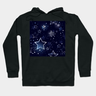 Seamless Background with Silver Stars Hoodie